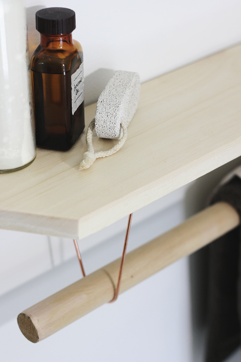 DIY Towel Rack & Shelf - The Merrythought