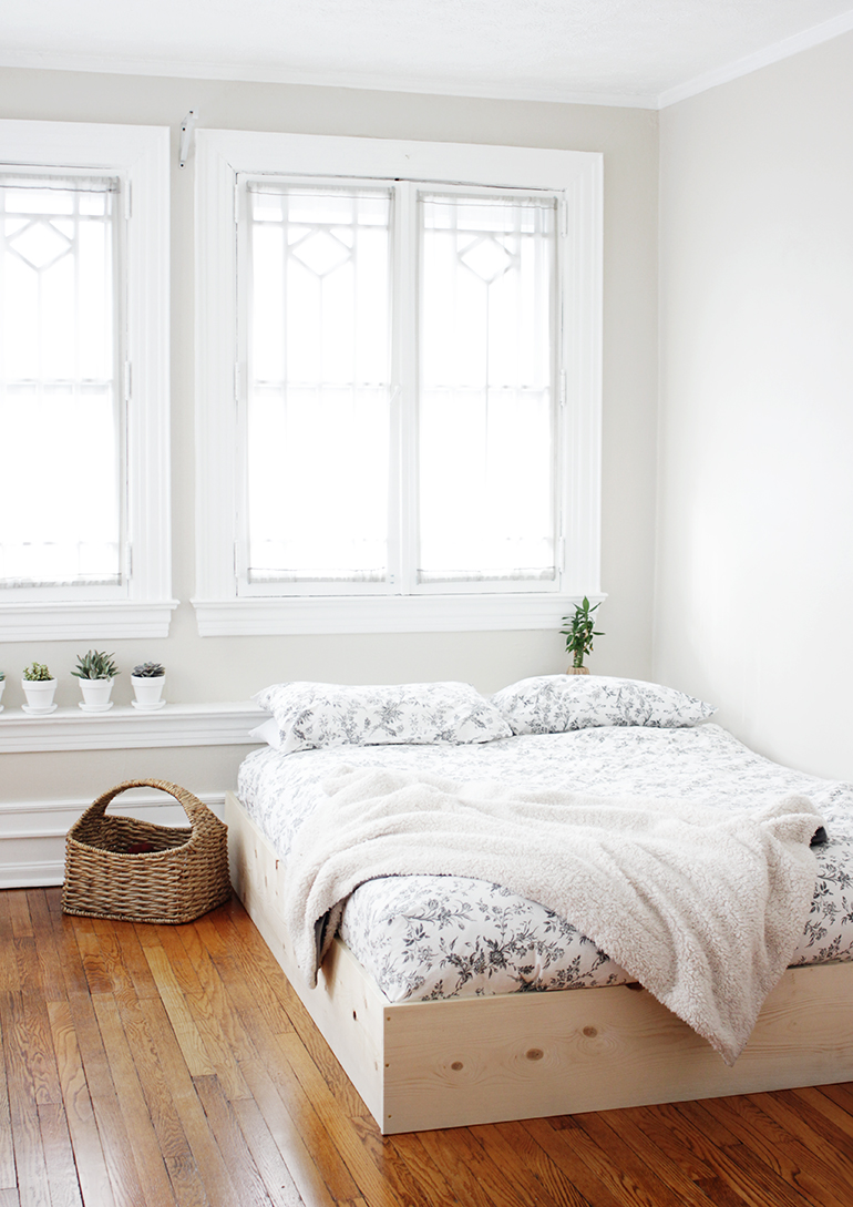 Diy Simple Bed Frame The Merrythought, Simple Modern Diy Bed Frame