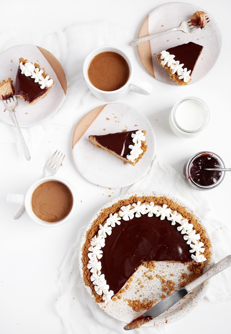 Creamy Peanut Butter Pie with Nutter Butter Crust @themerrythought