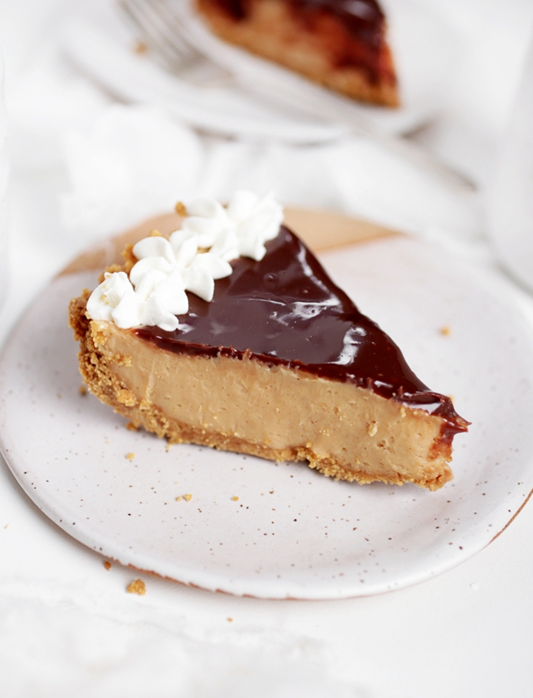 Creamy Peanut Butter Pie with Nutter Butter Crust @themerrythought