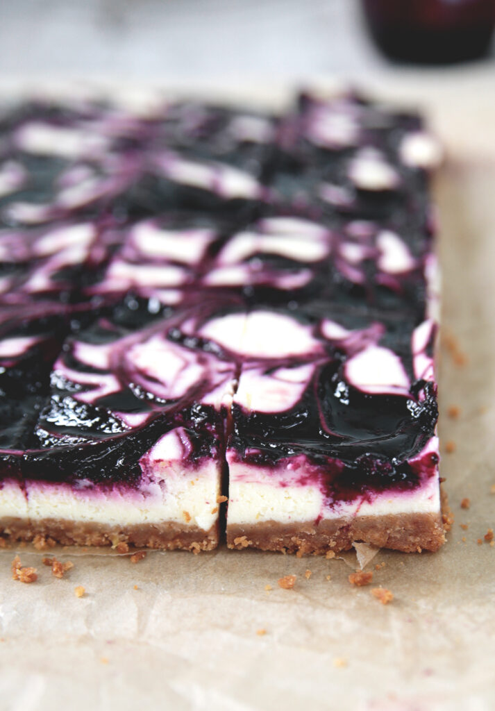 Black Raspberry Cheesecake Bars