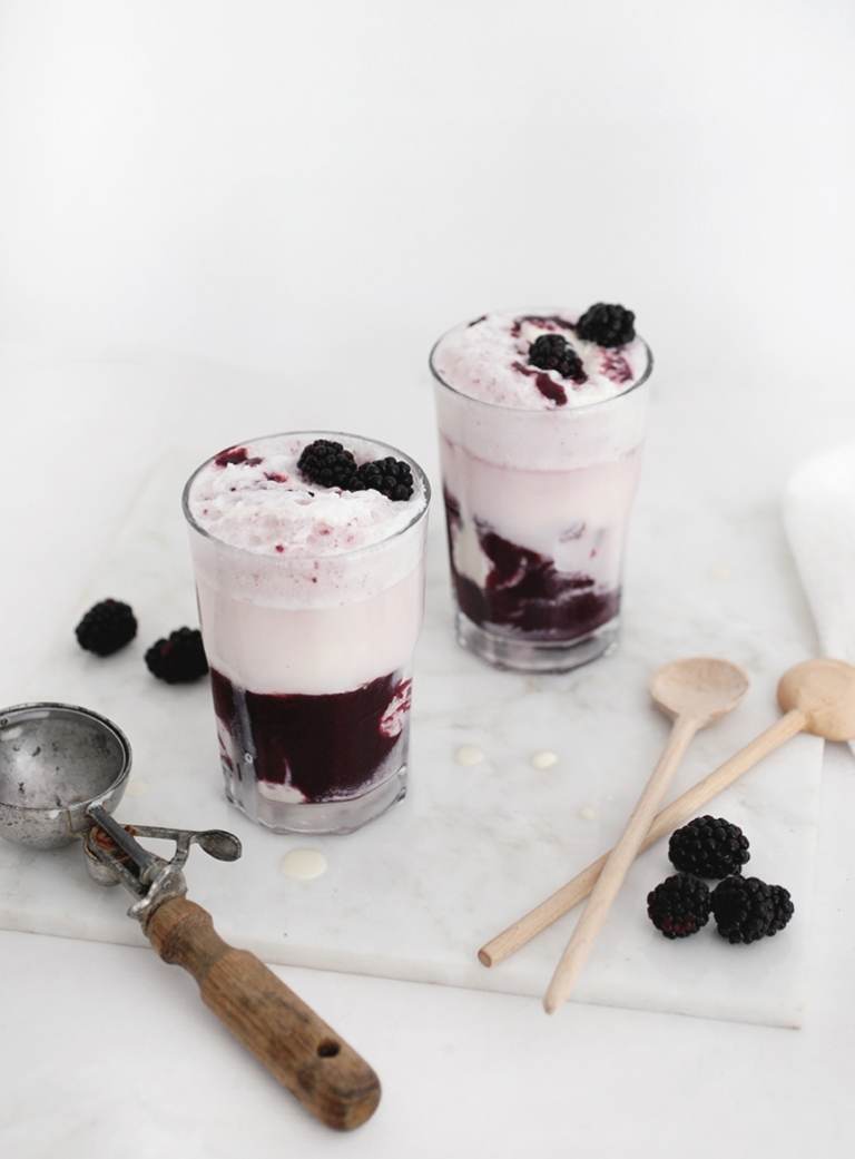 Blackberry Ice Cream Float @themerrythought