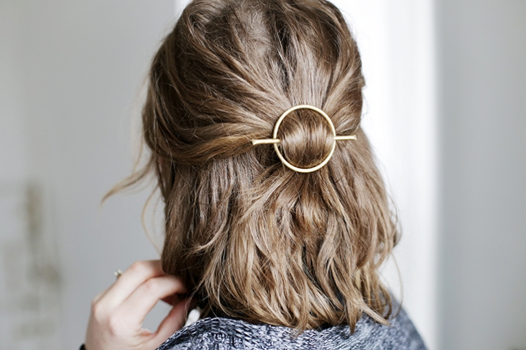 DIY Brass Circle Barrette @themerrythought