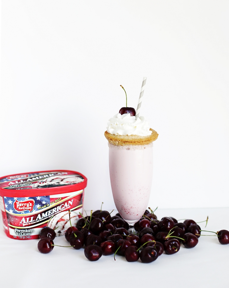 Cherry Pie Milkshake @themerrythought with @perrysicecream