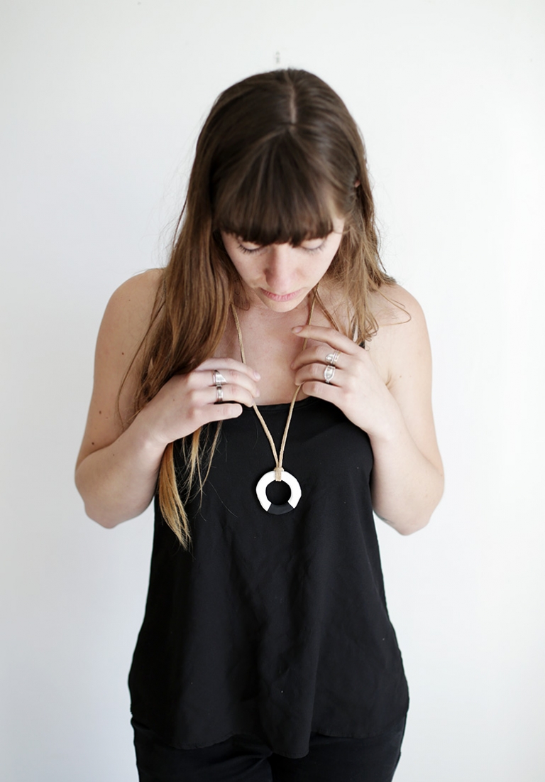 DIY Clay Ring Necklace @themerrythought