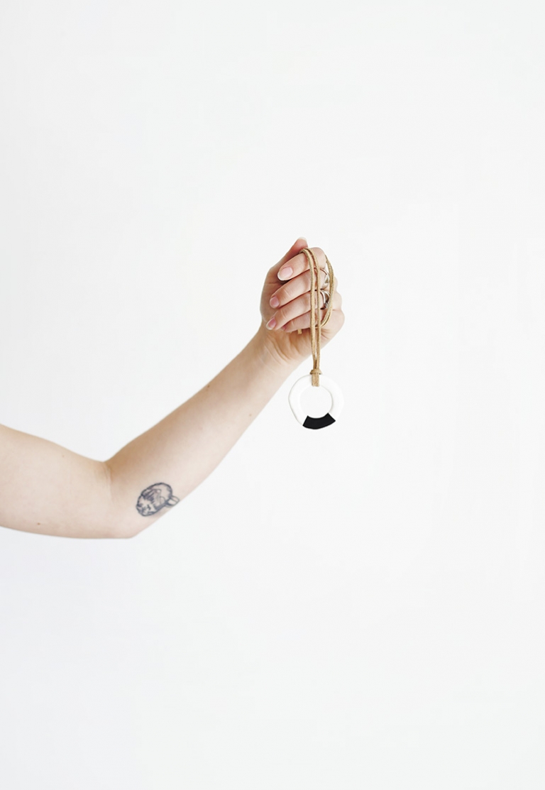 DIY Clay Ring Necklace @themerrythought