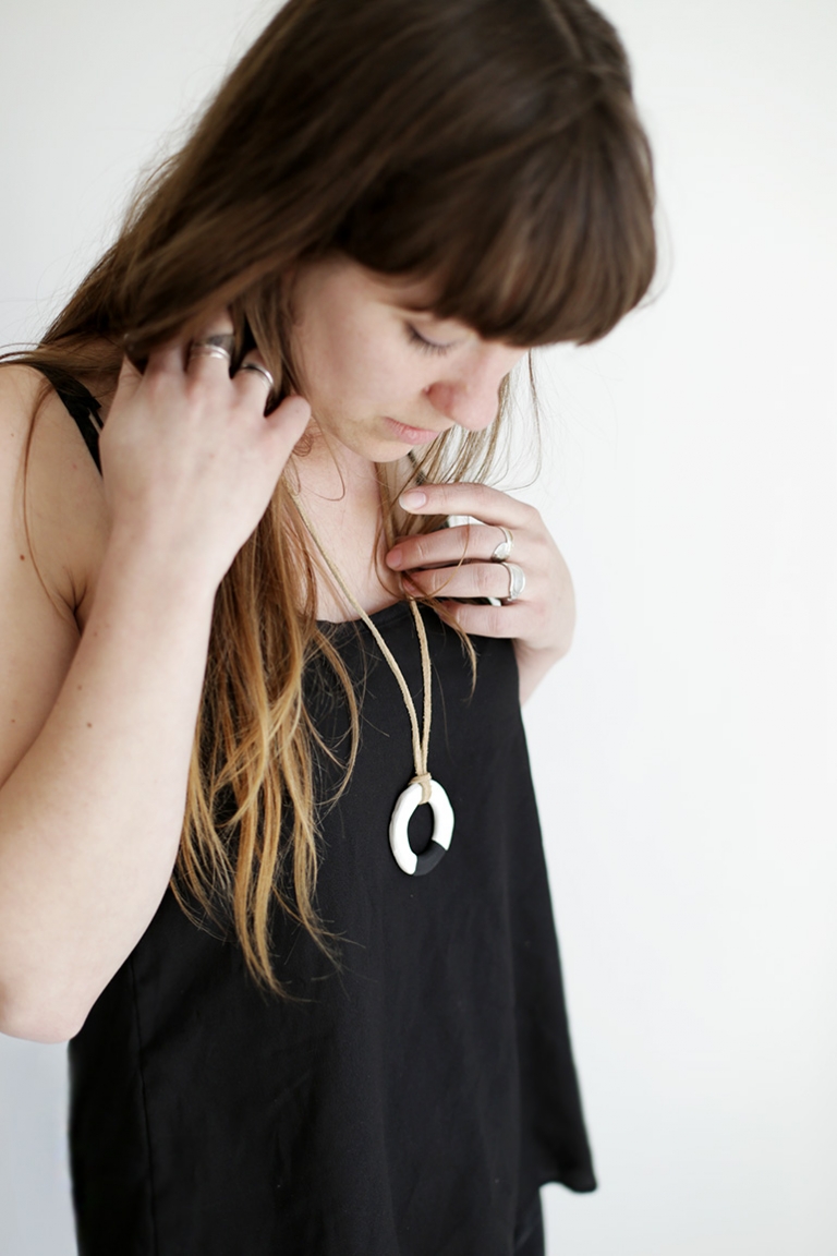 DIY Clay Ring Necklace @themerrythought