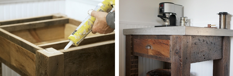 DIY Concrete Top Coffee Bar @themerrythought