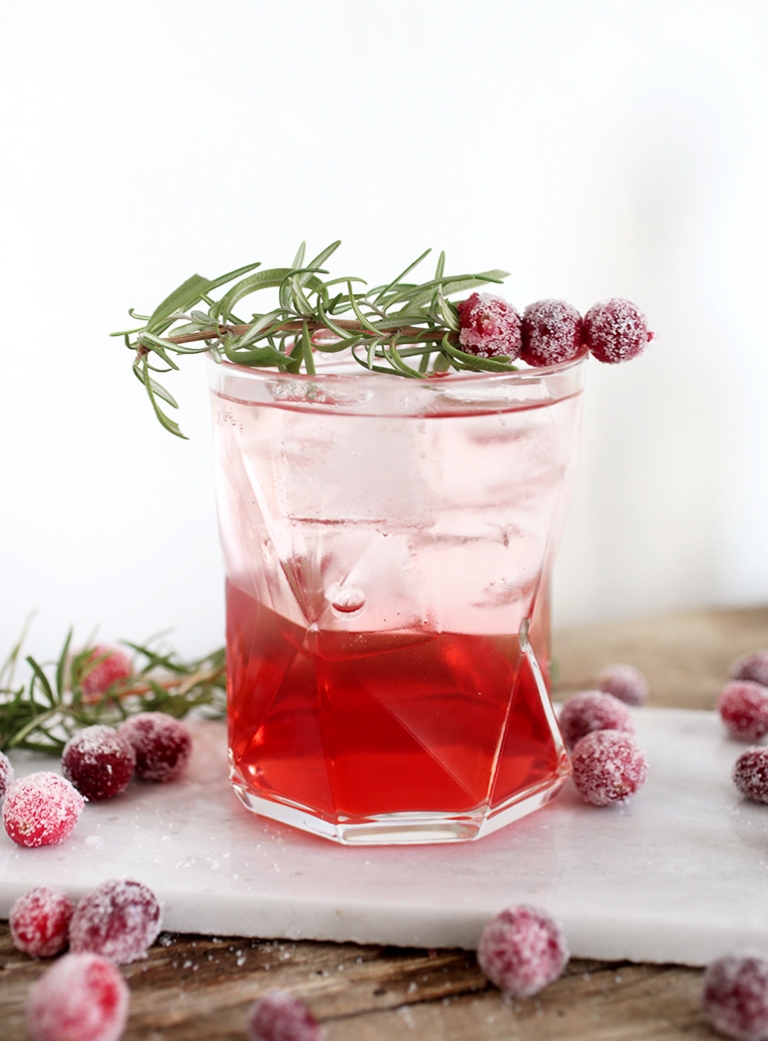 Cranberry Rosemary Spritzer @themerrythought