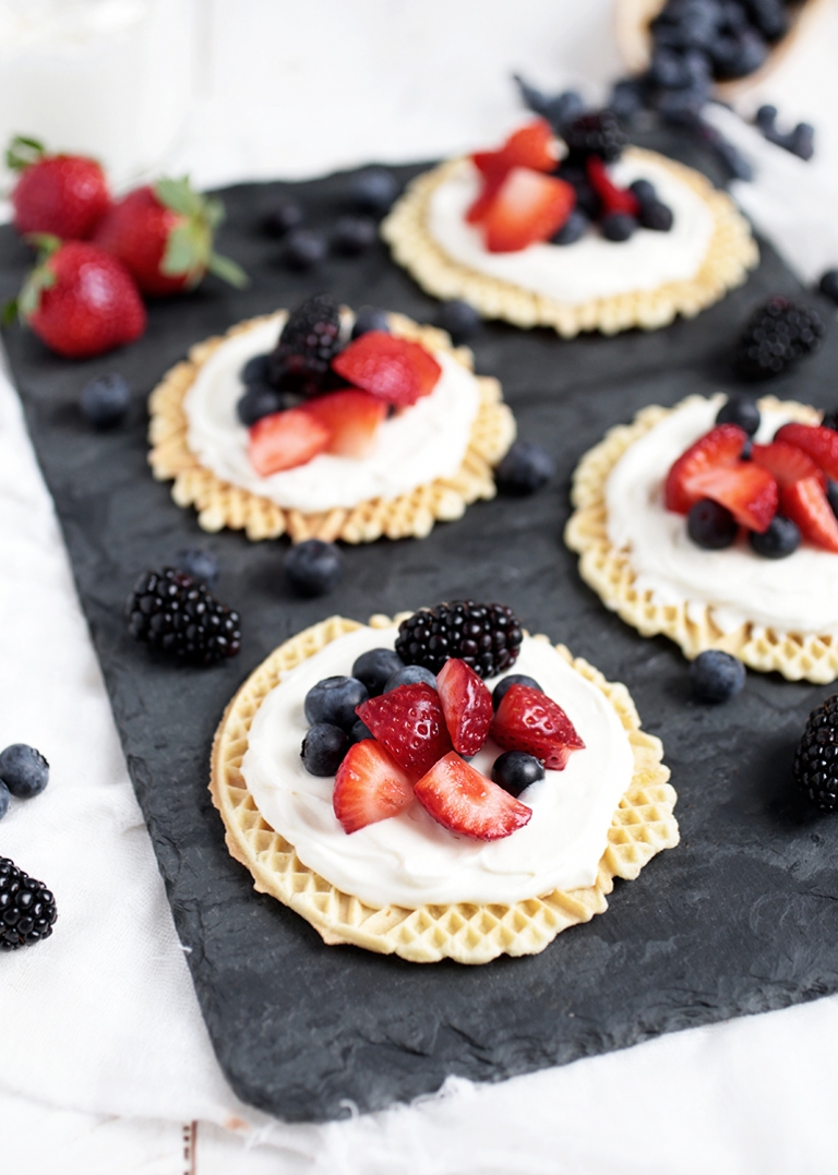 Fruit Topped Pizzelles