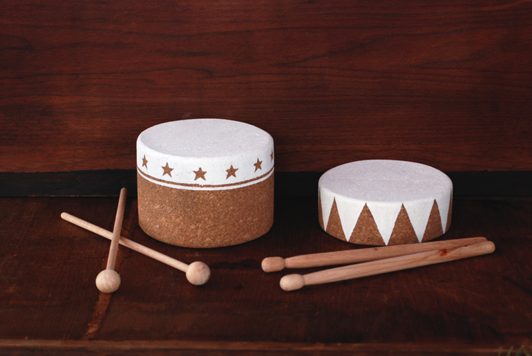 DIY Cork Drum + Wooden Drumsticks The Merrythought