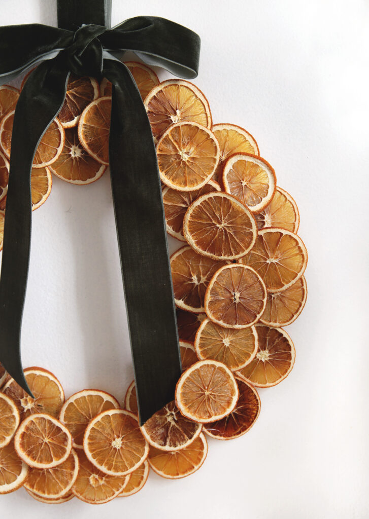 diy dried orange slice wreath