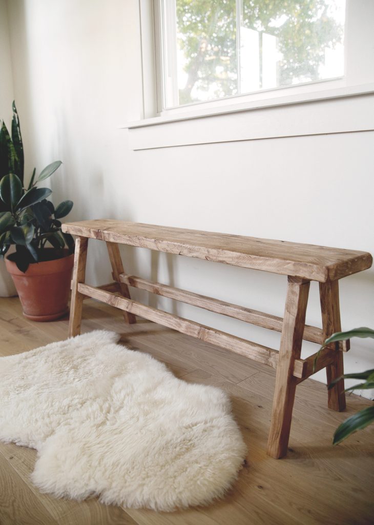 DIY Skinny Bench - How to Make a Rustic Wood Bench