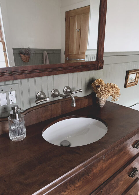 bathroom sink vanity wood dresser top with undermount sink