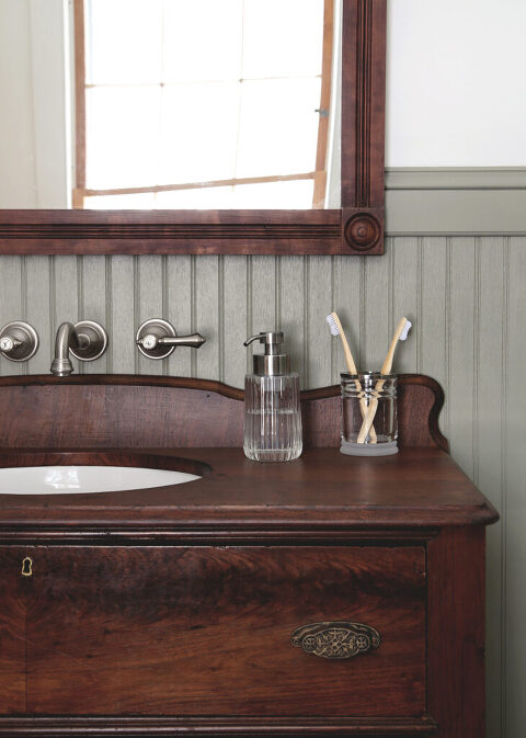 How to Turn a Vintage Dresser into a Bathroom Vanity - At Charlotte's House