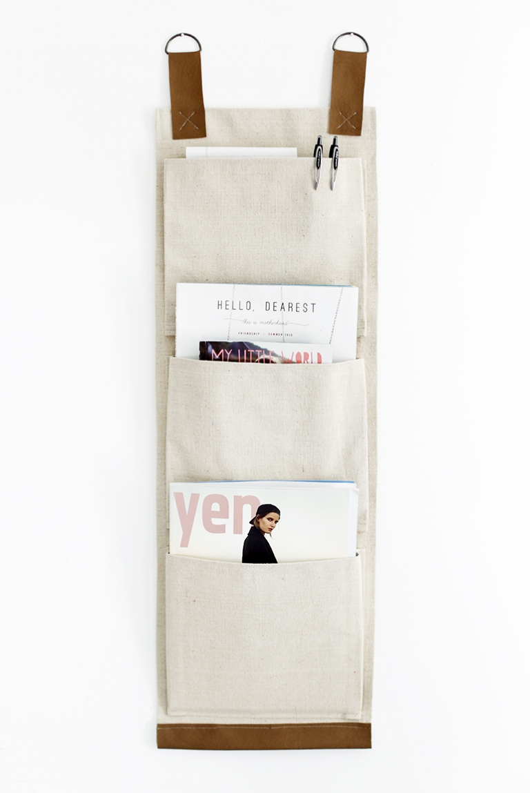 DIY Canvas Wall Pockets @themerrythought