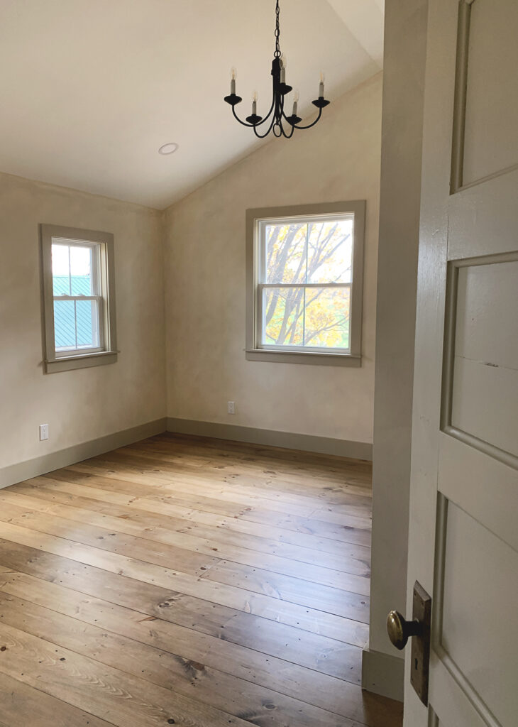 How We Stained and Installed our Pine Floors