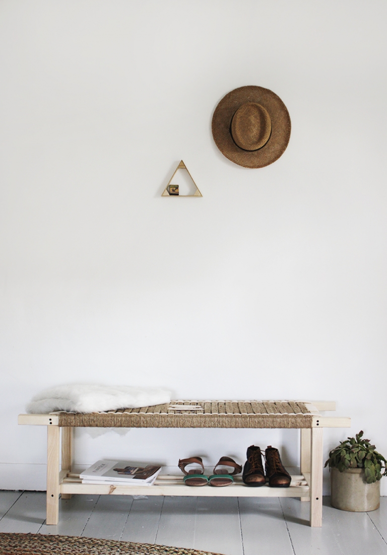 DIY Woven Bench @themerrythought