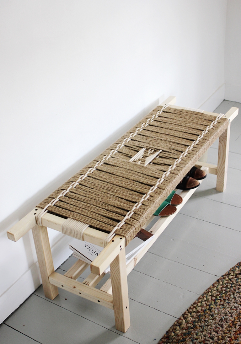 DIY Woven Bench @themerrythought