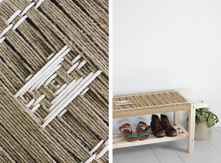 DIY Woven Bench @themerrythought