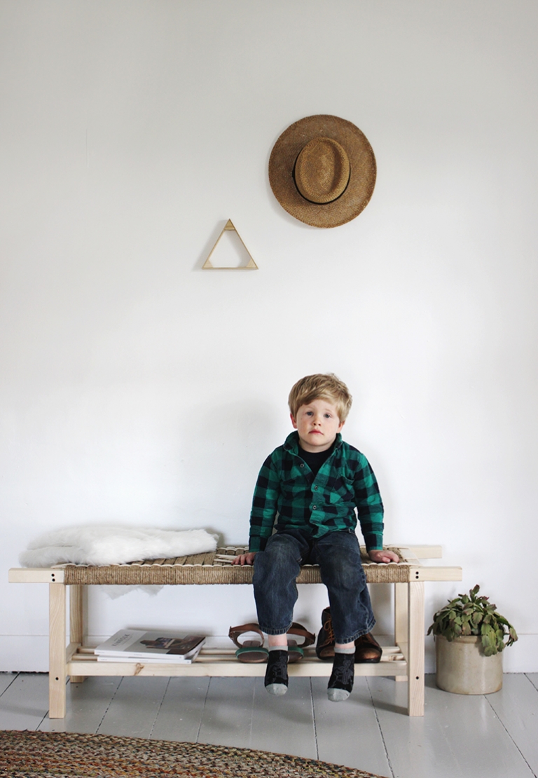 DIY Woven Bench @themerrythought