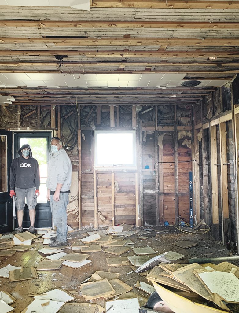 interior of kitchen under construction