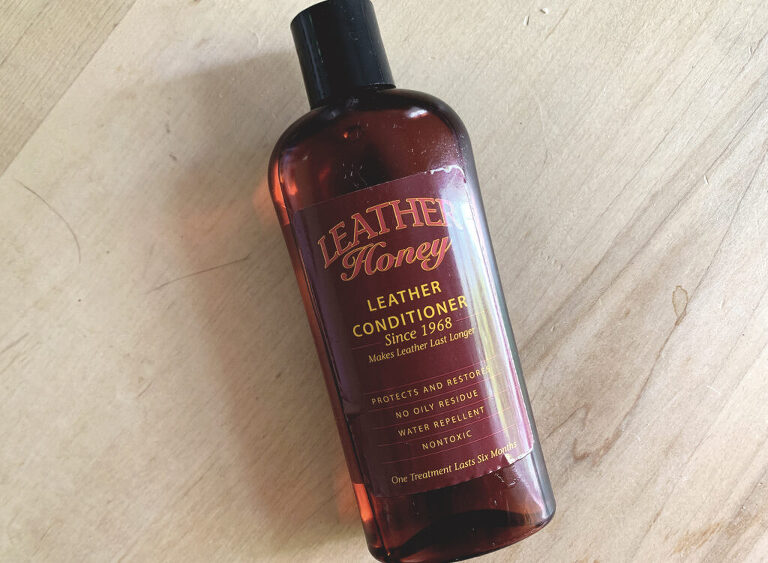 bottle of leather honey leather conditioner