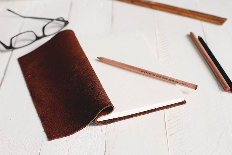 DIY Leather Sketchbook - The Merrythought