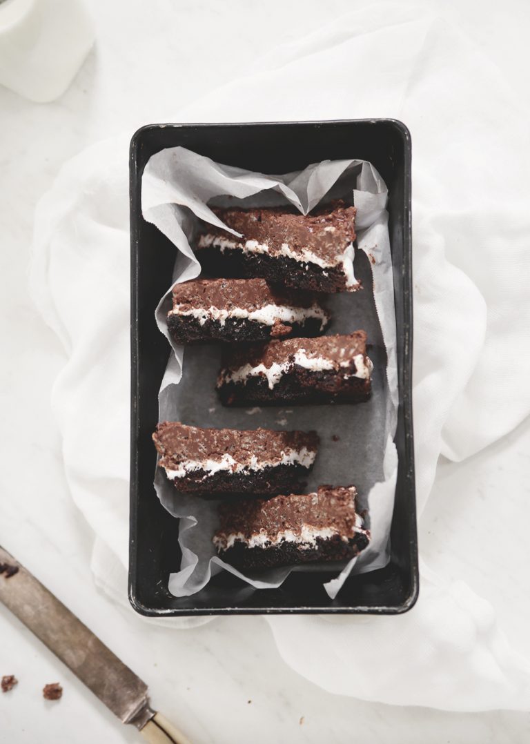 Marshmallow Peanut Butter Crunch Brownies Brownie Layer Dessert