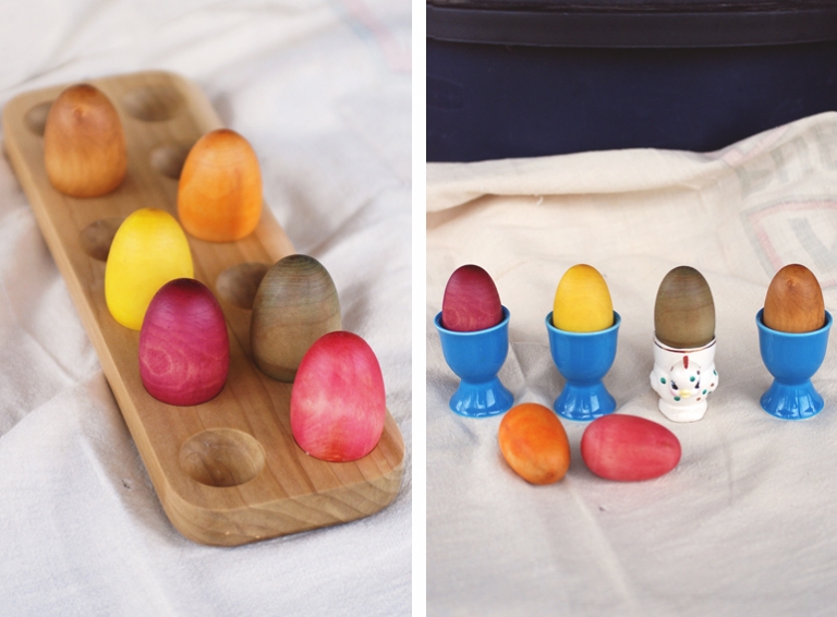Natural Dyed Wooden Eggs @themerrythought