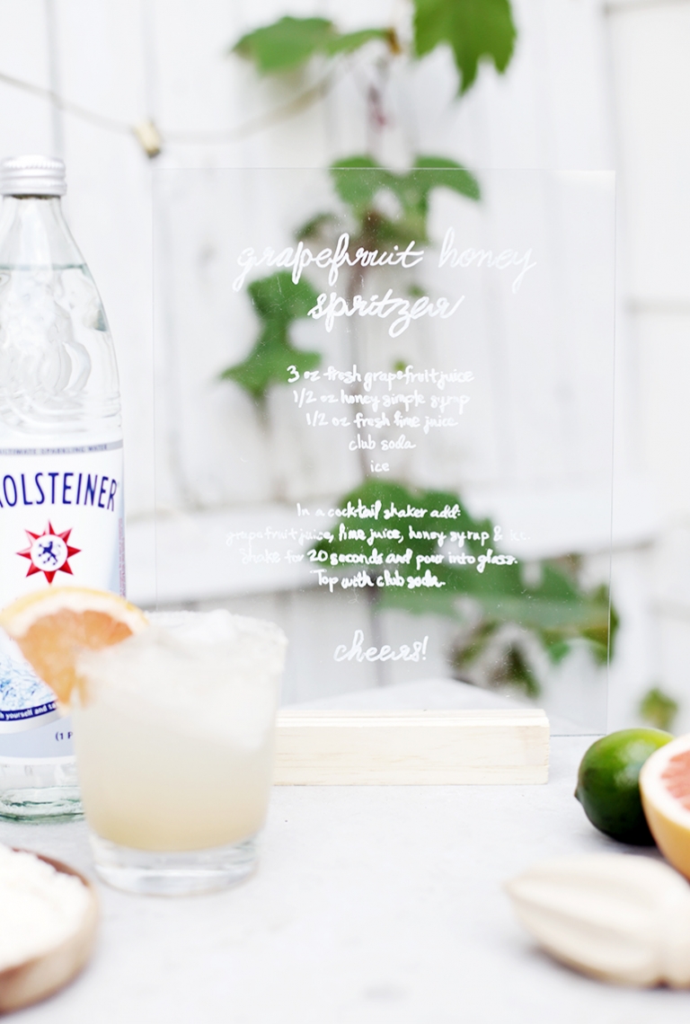 DIY Acrylic Menu @themerrythought