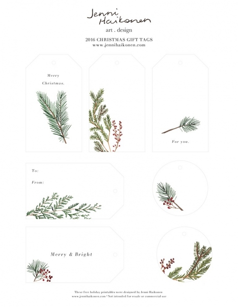 Printable Gift Tags - The Merrythought