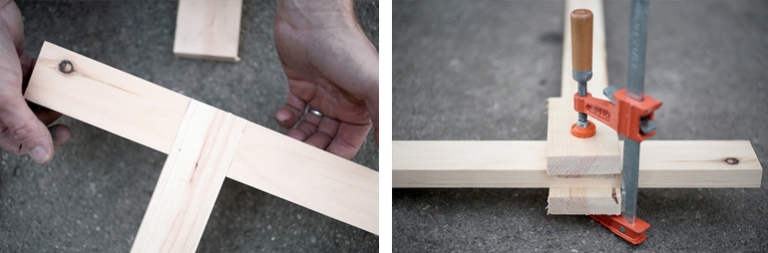 DIY Sawhorse Leg Plywood Table @themerrythought