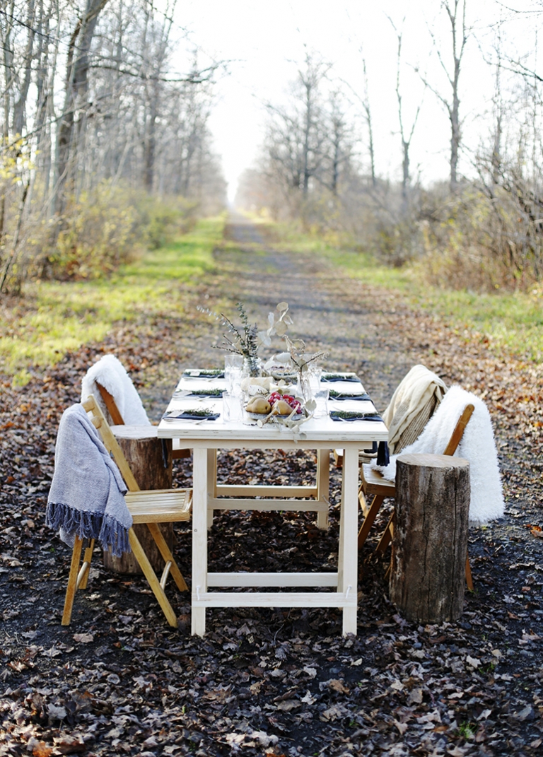 DIY Sawhorse Leg Plywood Table @themerrythought