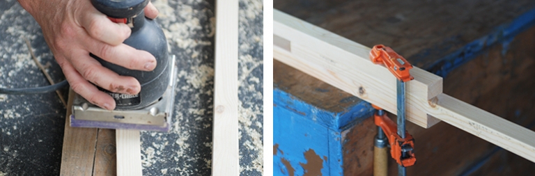 DIY Wooden Tripod Lamp with Veneer Lampshade @themerrythought