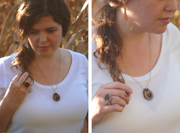 Walnut Necklace & Ring | The Merrythought