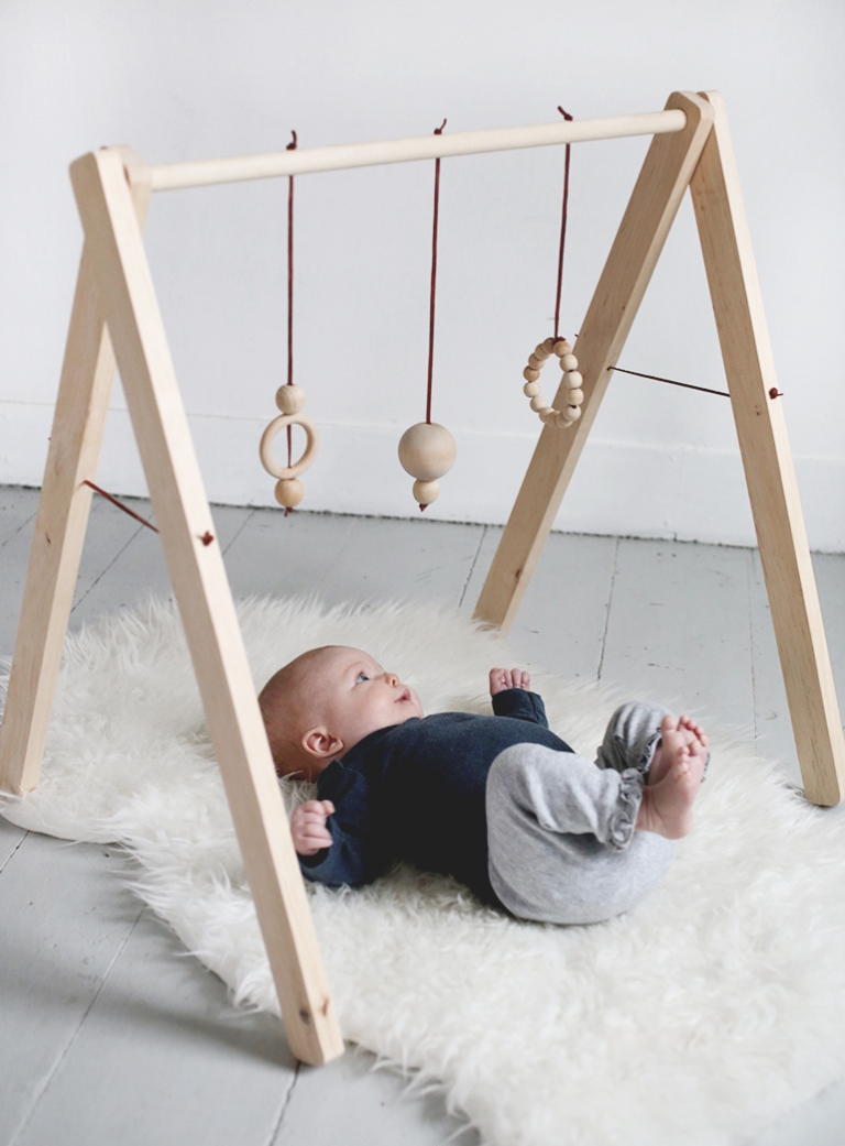 wooden infant play gym