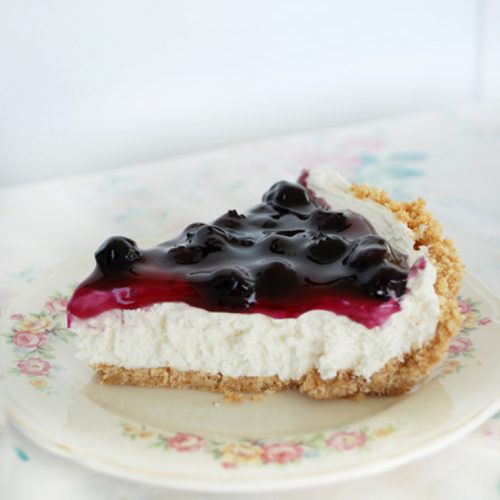 No Bake Blueberry Cheesecake Pie